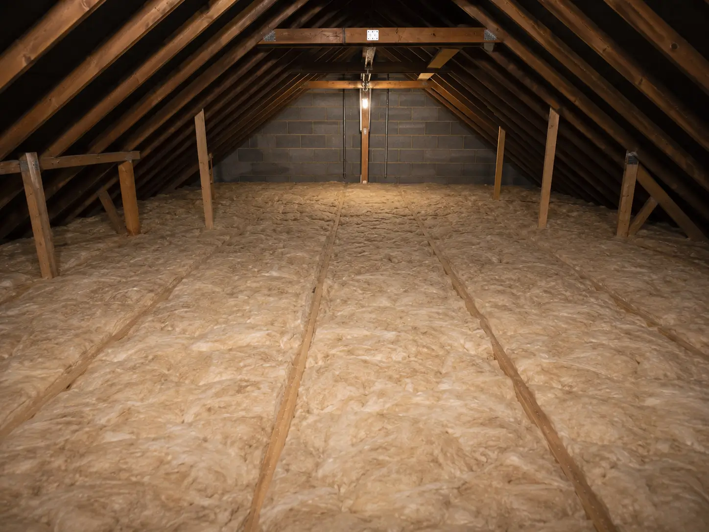Completed loft insulation installation in Chingford
